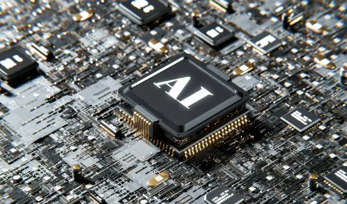 a computer chip with the letter a on top of it